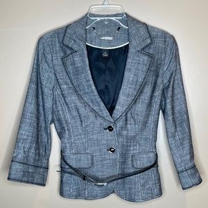 White House Black Market, Black Jacket with Belt size 8